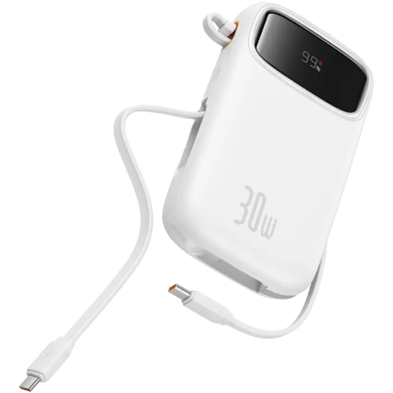 Baseus Qpow 2 Power Bank 20000mAh 30W White Mascom International.webp